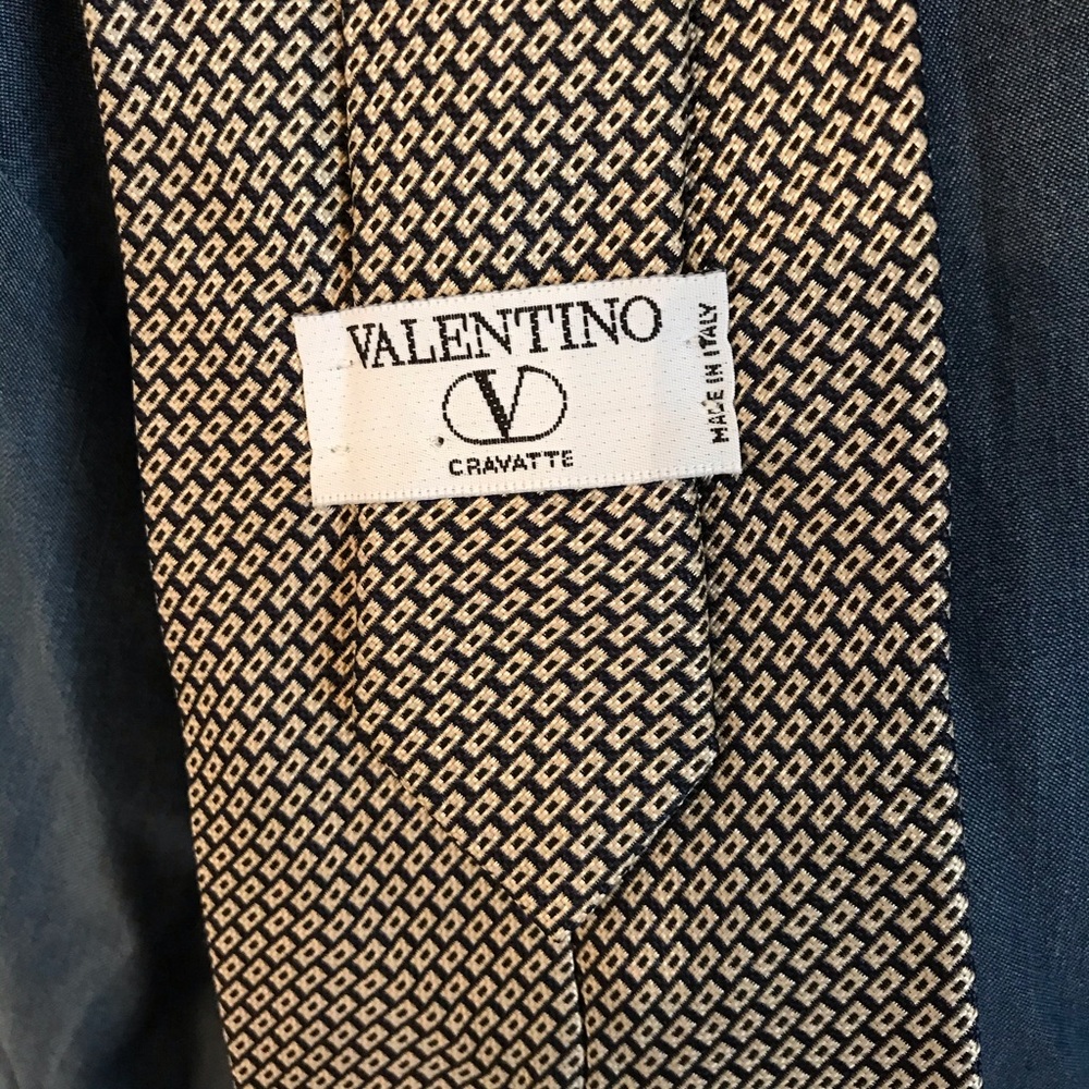 VALENTINO Necktie Black/Beige Versatile & Classic